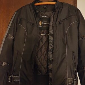 Size s black with grey motorcycle jacket